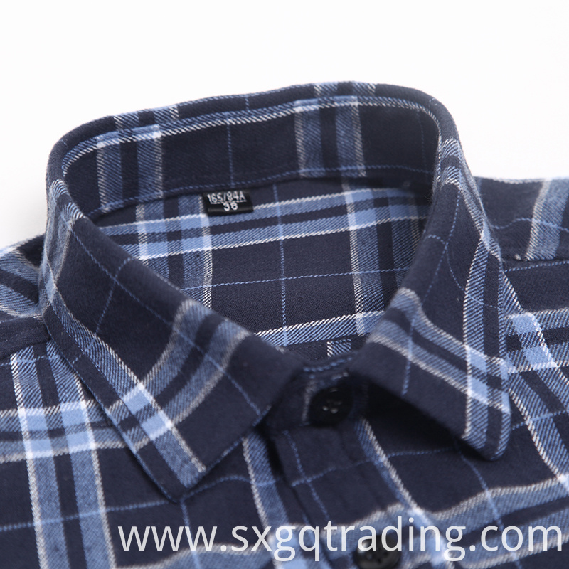 Navy blue checked shirt Navy blue checked shirt